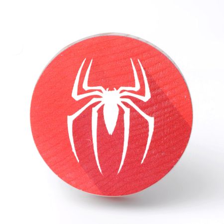 Handmade Pine Wood Spiderman Cupboard Handle Set